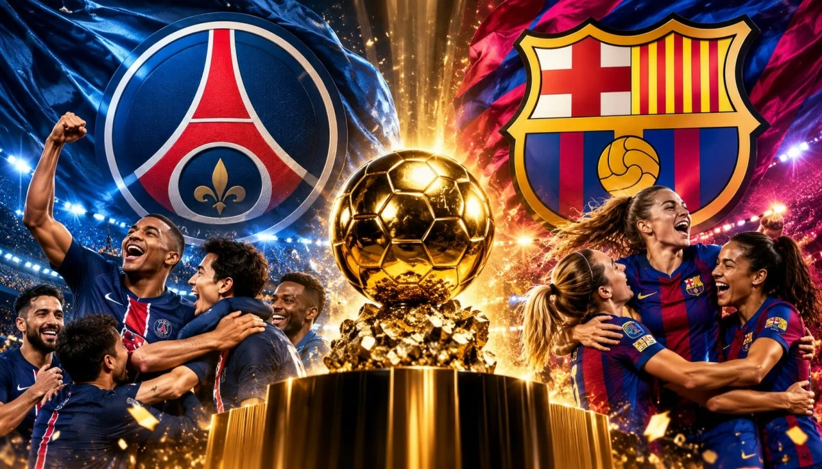 باريس سان جيرمان أفضل نادٍ للرجال وبرشلونة أفضل نادٍ للسيدات في جوائز الكرة الذهبية 2026
