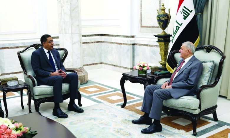 الفرج يبحث مع الرئيس العراقي زيارة الوزير العبدالله المرتقبة