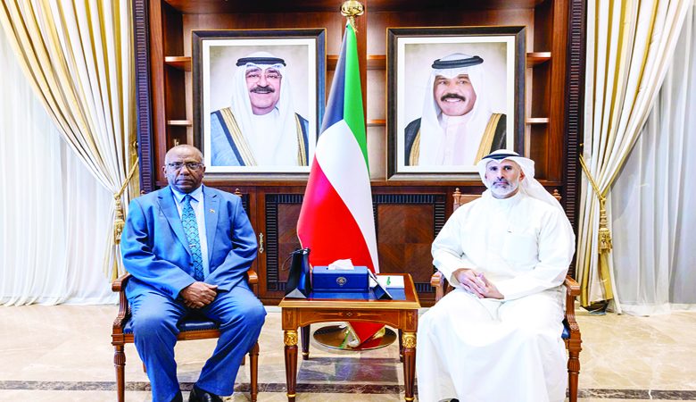 الجابر بحث مع السفير السوداني العلاقات الثنائية