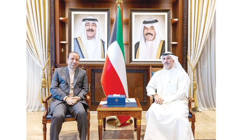 الجابر بحث أوجه التعاون مع سفيري تايلند وإيران