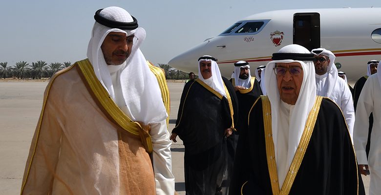 الممثل الخاص لملك البحرين يصل إلى البلاد لتقديم واجب العزاء في وفاة المغفور له الشيخ مبارك عبدالله الأحمد