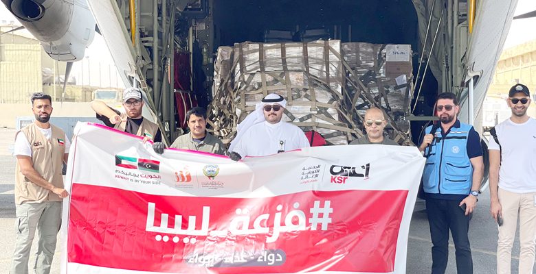 إقلاع طائرة الإغاثة الثالثة من الجسر الجوي الكويتي إلى ليبيا بـ10 أطنان من المواد الطبية
