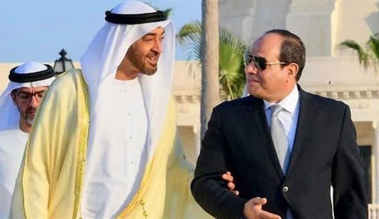السيسي ورئيس الإمارات يبحثان الأزمات الإقليمية والدولية