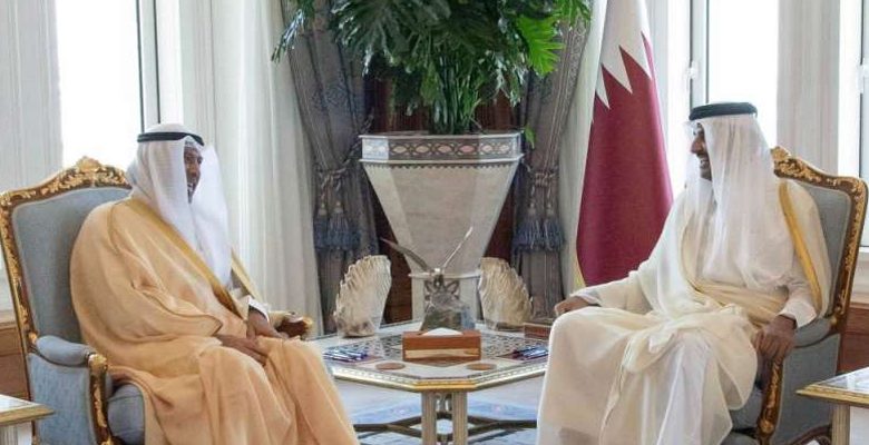 أمير قطر يستقبل أحمد الفهد