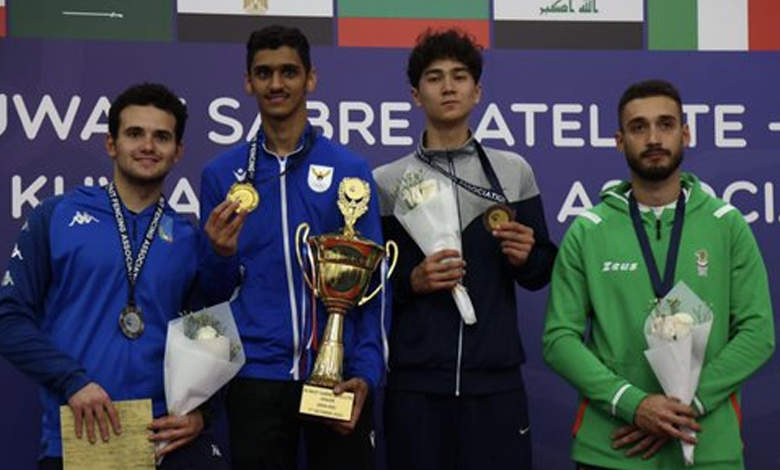 بطل الكويت لالمبارزة يوسف الشملان يفوز بذهبية كأس العالم لسلاح السابر