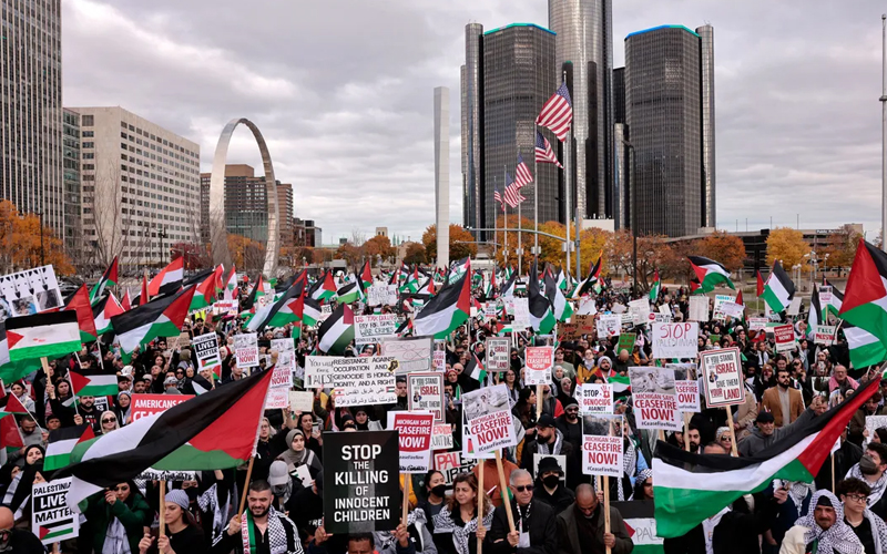 تظاهرات في لندن وباريس ونيويورك دعما للفلسطينيين