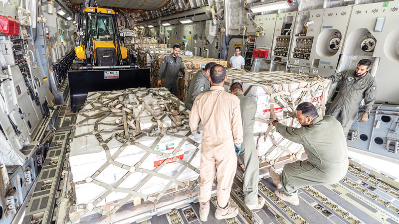 الجسر الجوي لإغاثة غزة يتواصل بـ 40 طناً من المساعدات