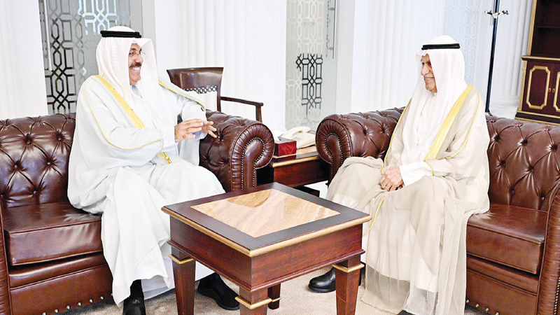 السعدون استقبل النواف وثلاثة وزراء