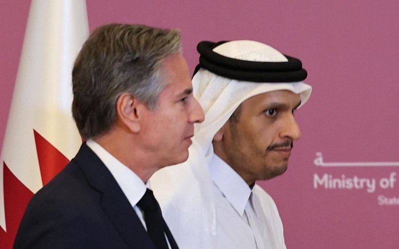 رئيس الوزراء القطري يبحث مع وزير الخارجية الأمريكي خطوات بدء تنفيذ اتفاق الهدنة في غزة