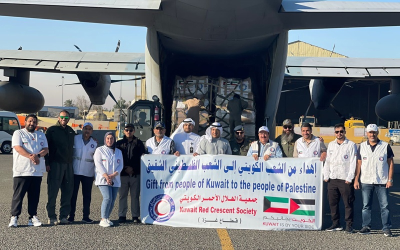 إقلاع الطائرة الـ31 من الجسر الكويتي الإغاثي لقطاع غزة بـ10 أطنان من المساعدات والمستلزمات الطبية