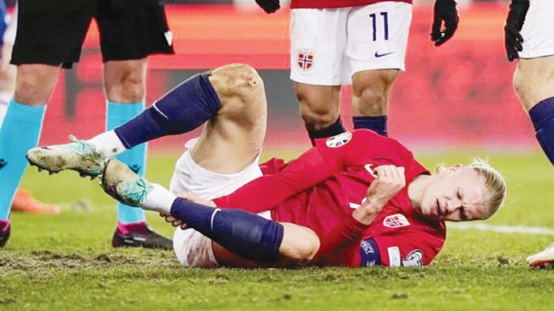 إصابة هالاند قبل "موقعة" سيتي وليفربول