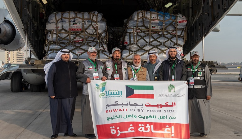 إقلاع الطائرة الإغاثية الـ40 من الجسر الجوي الكويتي بحمولة 40 طنا من المساعدات لأهالي غزة
