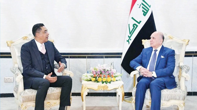 السفير الفرج يبحث تعزيز التعاون السياسي والقضائي مع العراق