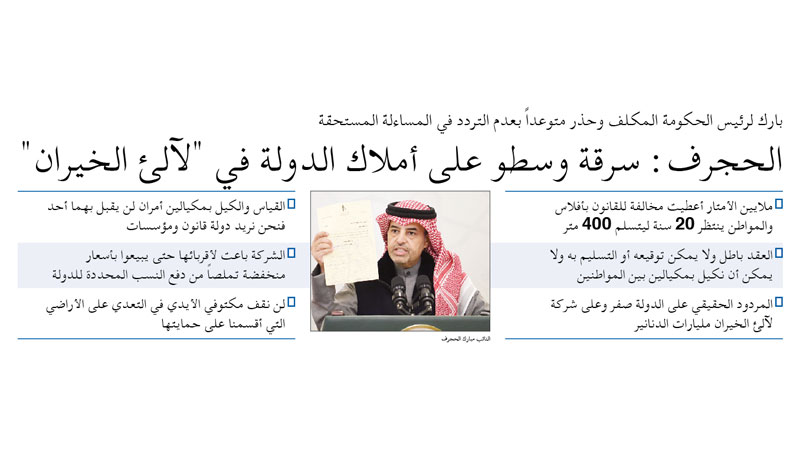 الحجرف: سرقة وسطو على أملاك الدولة في "لآلئ الخيران"