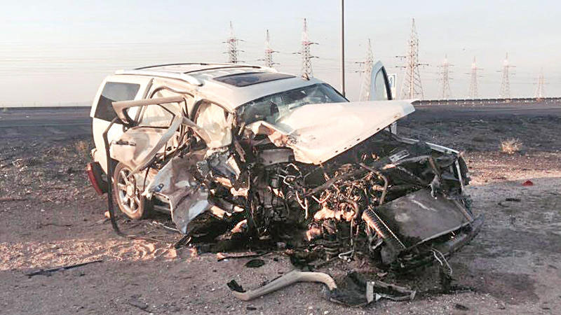 إصابة عائلة بحرينية في انقلاب مركبة على طريق العبدلي