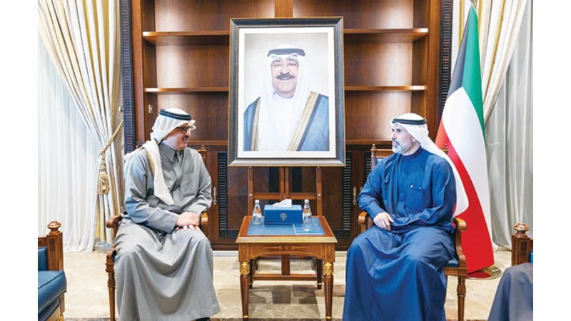 الجابر بحث مع سفراء اليونان والسعودية والهند توطيد العلاقات