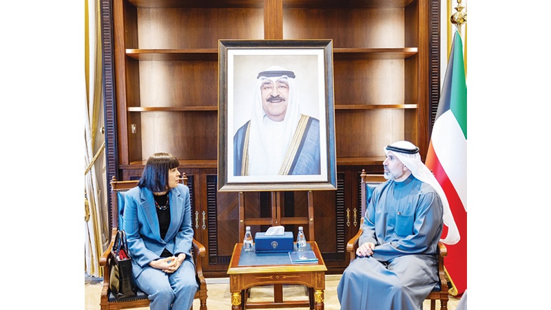 الجابر استقبل سفيري أميركا وباكستان