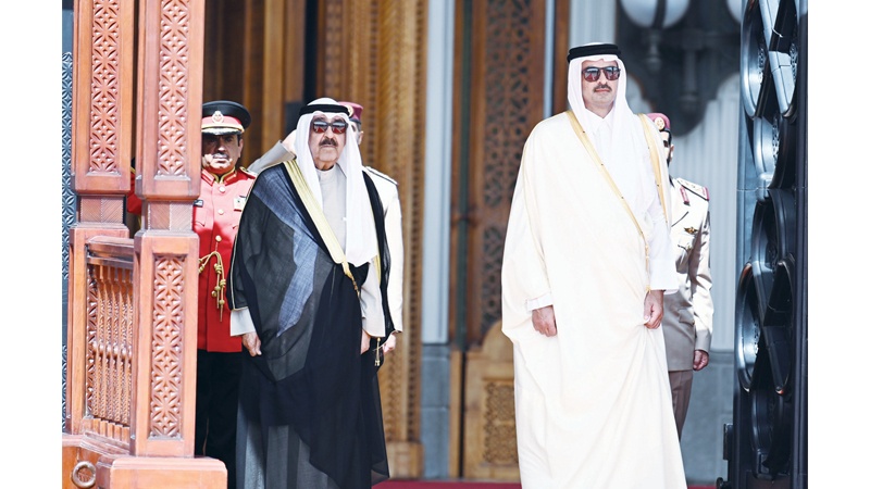 صاحب السمو وأمير قطر ترأسا جلسة المباحثات الرسمية