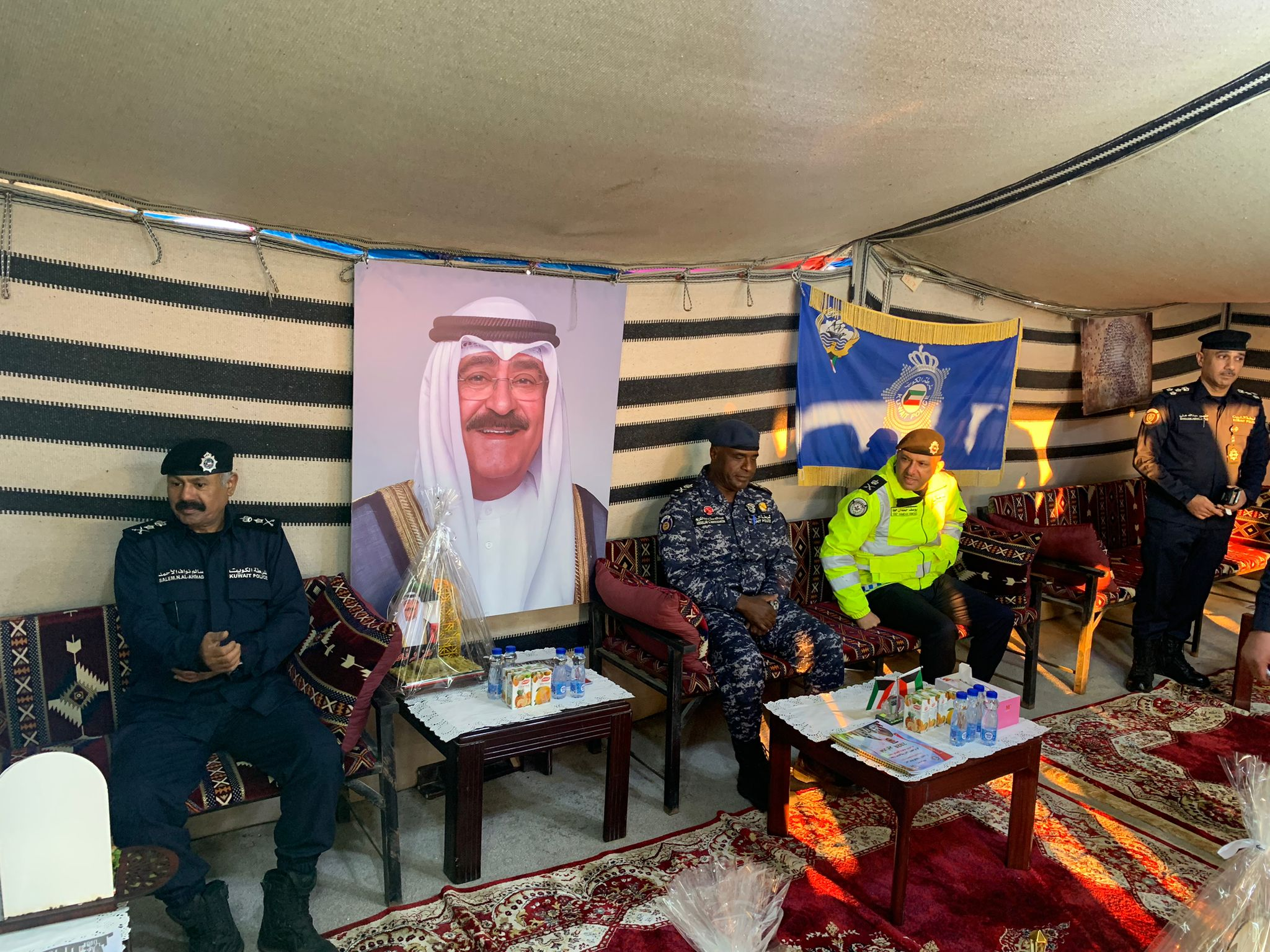 النواف يتفقد النقطة الامنية على جسر جابر